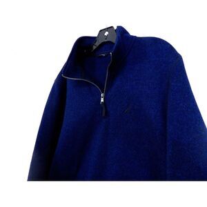 Nautica Blue 1/4‎ Zip Long Sleeve Fleece Pullover Sweater Men's Size M